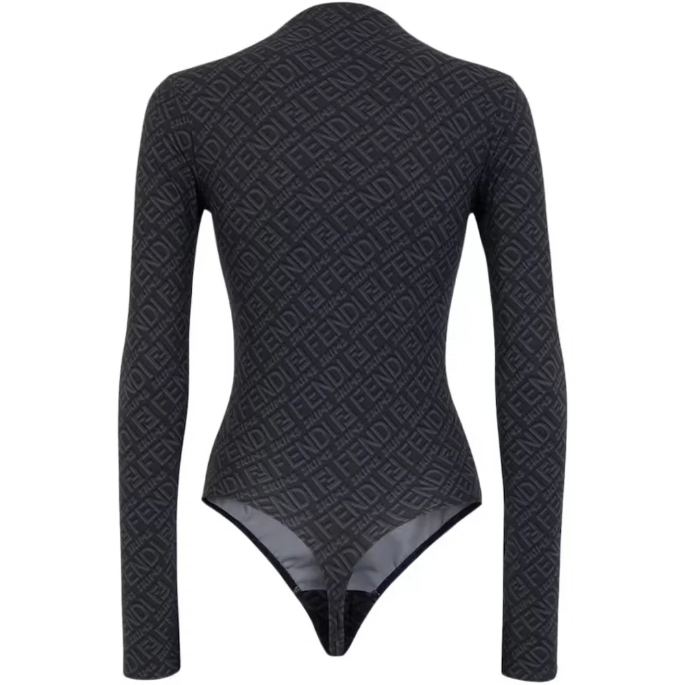 Fendi Skims mock neck black bodysuit SOLD OUT RARE - Picture 3 of 8